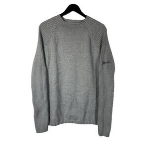 Gray Sweater Ralph Lauren Polo Jeans Company Pullover Ribbed Mens XL Preppy Vtg